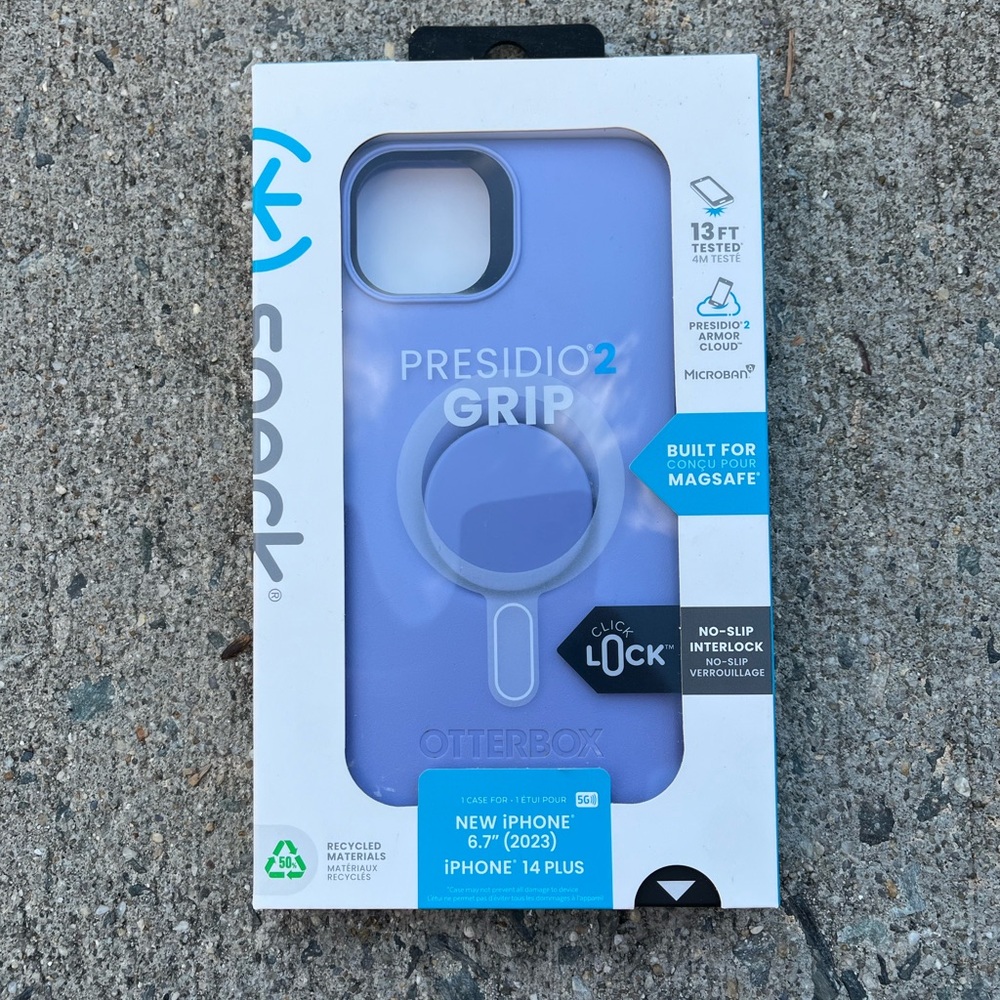 Speck Presidio2 Grip Case for iPhone 14 Plus - Purple (Otterbox shell)